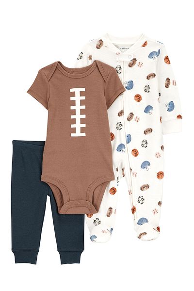 Carter's Baby Boy Brown Jumpsuit Set