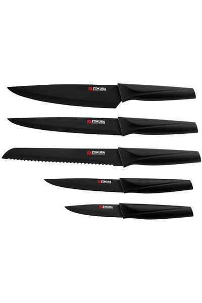 Zokura Set cutite 6 piese Z1026 (Negru)