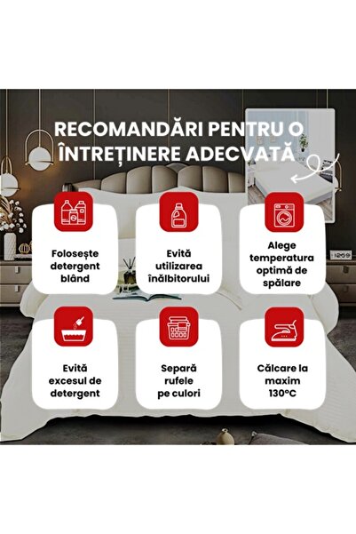 PATONE Damask Polycotton Bed Linen, 6 pieces, fitted sheet, butter