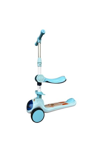 Mixbo Trotinetă de echilibrare pentru copii, înălțime reglabilă, albastră