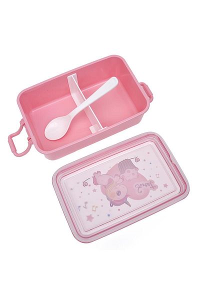 DNS Children's rectangular sandwich casserole for school and snacks, pink HSD537