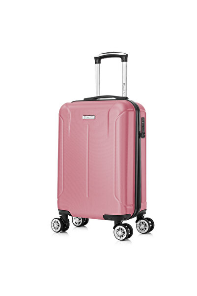 Quasar & Co. Set of 2 trolleys 40x30x20cm removable wheels/55x36x20cm, hand luggage trolley, 4 wheels, ABS, Smart, pink