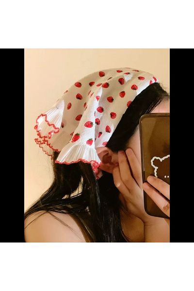 REBORN DESIGN Bohemian Crown with Strawberry Pattern and Ruffle Detail