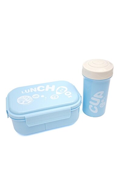 DNS Set caserola copii si sticla apa, bento box pentru gustare, 1100+480 ml, ...