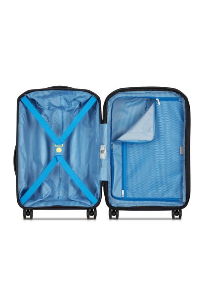Delsey Anvers 55 cm Expandable 4 Double-Wheeled Small Cabin Suitcase Trolley - Black