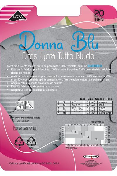 Donna Blu Women's BluDres All Nude 20 den