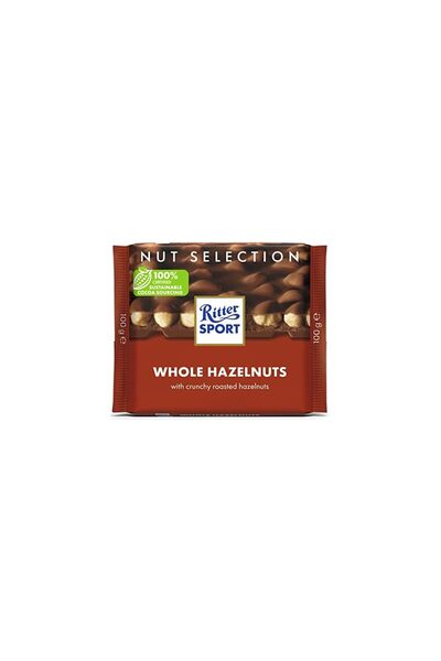 Ritter Sport Whole Hazelnuts Chocolate 100 g