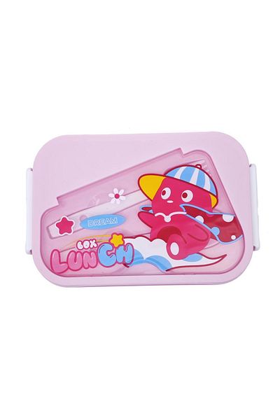 DNS Double lunch box and bottle set, for kindergarten children, 750+500 ml, pink YSY3124-1