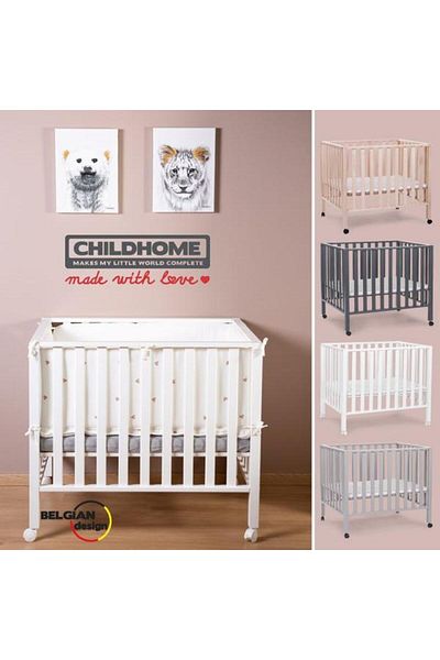 CHILDHOME Tarc 94, Roți, 75x95 cm, Lemn (Maro)