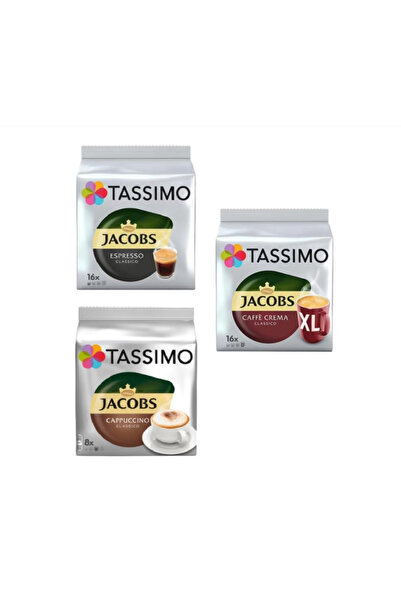 tassimo Set 3 x Capsule cafea, Jacobs mixed pack, 40 bauturi, 48 capsule