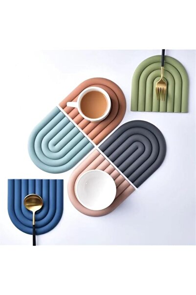Generic 6 PCS Colorful Silicone Trivet Mats -Heat Resistant Pot Holders, Food...