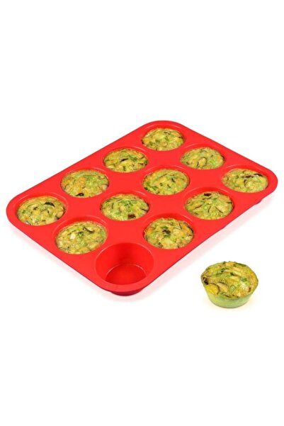 Generic 12-Cup Silicone Muffin Pan, Regular Size Nonstick Cupcake Mold, Reusa...