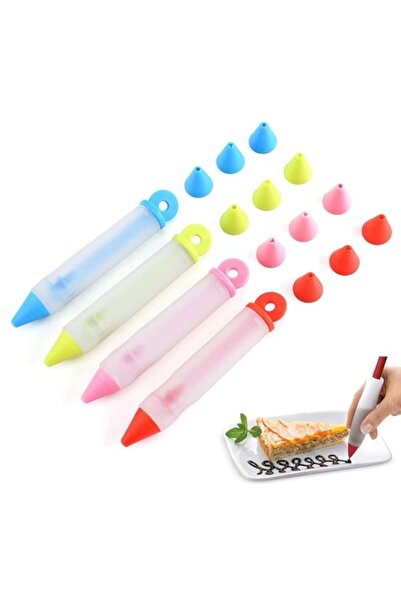 Generic أداة تزيين الكيك بقلم سيليكون للكتابة على الطعام من KASTWAVE، قلم كري...