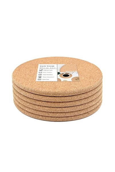 Generic KITLAB Cork Trivet, 6 Pack High Density Thick Cork Coaster Set for Ho...
