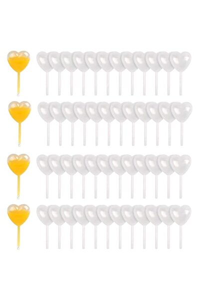 Generic ماصات نقل DELFINO، ماصات نقل الكب كيك الصغيرة 4 مل على شكل قلب، بلاست...