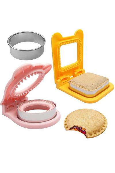 Generic DEROWER 2pcs Sandwich Cutter and Sealer for Kids, 2Pcs Uncrustable Sandwich Maker and Decruster set