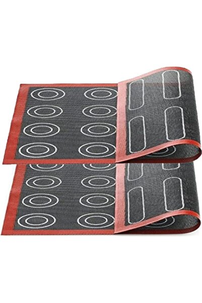 Generic جيباس، قطعتان من بساط خبز الإكلير السيليكوني غير اللاصق، قابلان لإعاد...