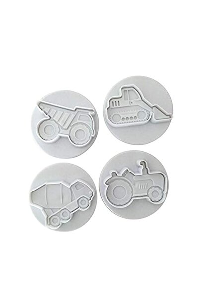 Generic قوالب بسكويت بلاستيكية بتصميم رسوم متحركة (مجموعة من 4 قطع)