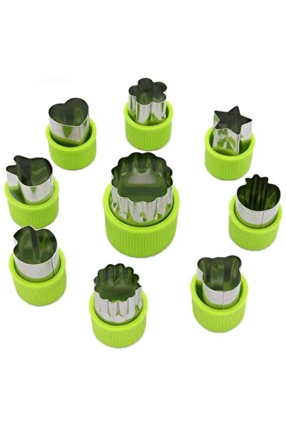 Generic مجموعة أشكال قواطع الخضار من دياجتري (9 قطع) - قواطع بسكويت صغيرة، قو...