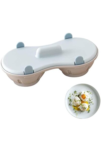 Generic طباخ بيض يلاجوي للميكروويف، 2 كوب بيض مسلوق من السيليكون الصالح للأكل...