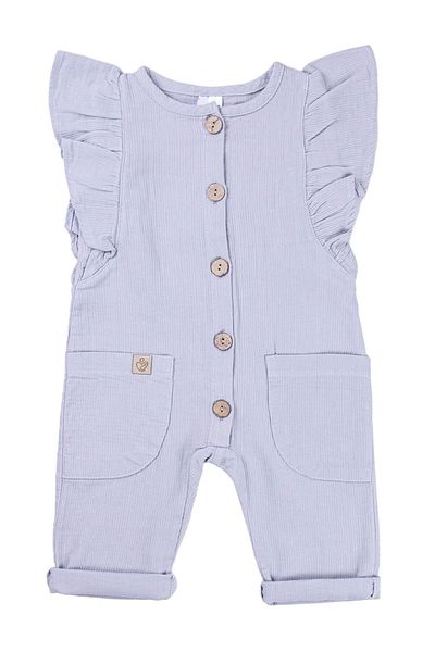 Kidaxi Ribbed Ruffle Baby Girl Jumpsuit