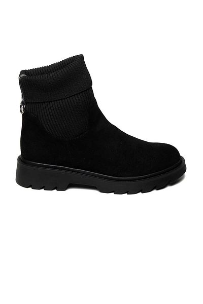 Bestello Laceless Stretch Elastic Thermo Sole Flat Boots 332-t-01-6 Women's Boots