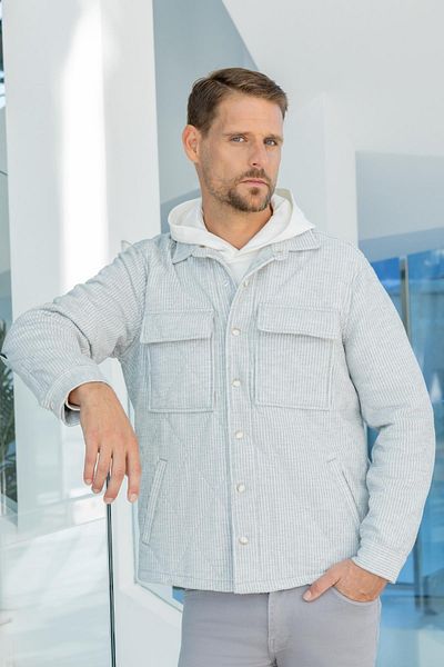 Morven Men's Gray Quilted Worker Jacket