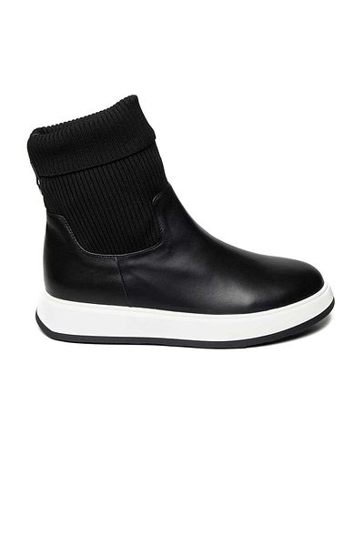 Bestello Laceless Stretch Elastic Thermo Sole Flat Boots 332-23136 Women's Boots