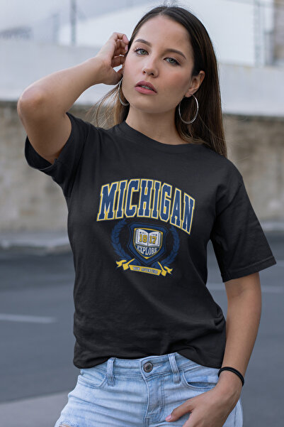 Butik Michigan 1817 Printed / Γυναικείο πολύχρωμο T-Shirt 100% βαμβάκι Κανονι...