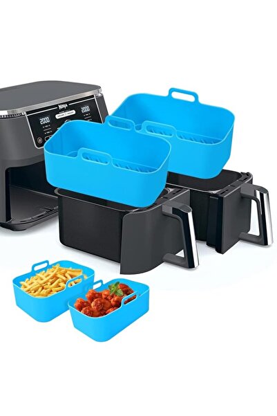 Generic MooManGoo قطعتان من السيليكون، بطانات مقلاة هوائية قابلة لإعادة الاست...