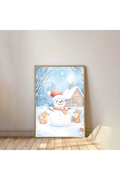 Dekorsiahome Pictură pentru cameră pentru copii cu rama din lemn dintr-o buca...