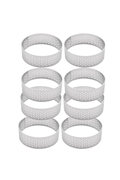 Generic حلقات تارت من Laiaouay، 8 قطع، مقاس 2.36 بوصة، مصنوعة من الفولاذ المق...