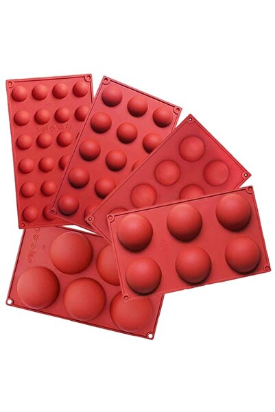 Generic مجموعة من 5 قوالب سيليكون كروية من Ausplua، قالب سيليكون على شكل قبة ...