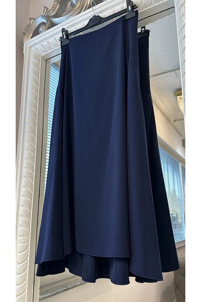 Sentez Crepe Skirt - Navy Blue