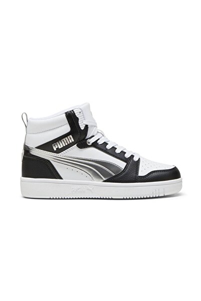 Puma Rebound V6 White Black Metallic Casual Shoes