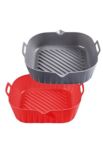 Generic بطانات سيليكون مربعة من Golden Associate مقاس 8 بوصات لمقلاة الهواء، ...