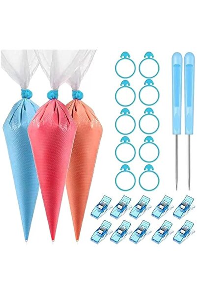 Generic أكياس تزيين بدون أطراف من MISTHO، 122 قطعة - 100 كيس تزيين معجنات للا...