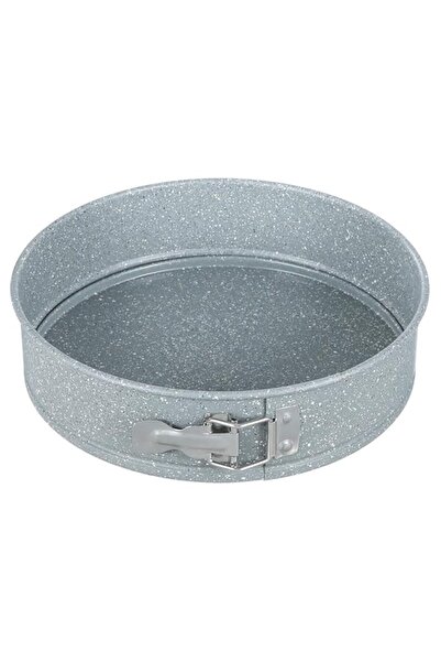 Generic قالب كيك رخامي جرانيت، 26 سم - رمادي