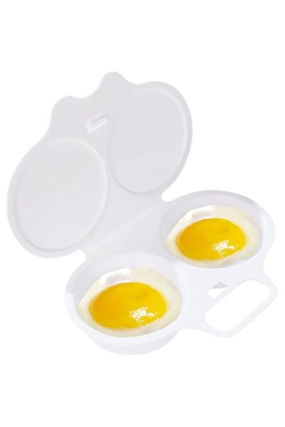 Generic Double Cups Egg Poachers with Lid, 1Pc Microwave Egg Poacher Microwav...
