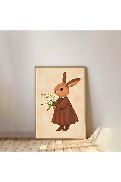 Dekorsiahome Tek Parça Ahşap Çerçeveli Çocuk Odası Tablosu TK1029