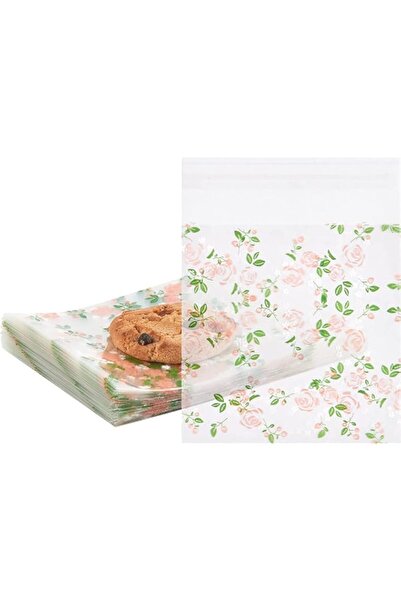 Generic أكياس كوكيز ذاتية اللصق، 100 قطعة شفافة قابلة للغلق لتغليف الحلوى للك...