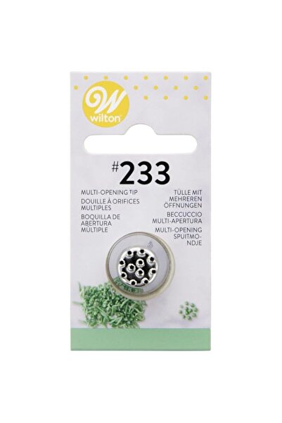 Generic رأس تزيين ويلتون متعدد الفتحات رقم 233، فضي، W418-233، رأس متعدد الفتحات