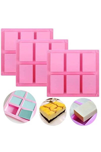 Generic مجموعة من 3 قوالب صابون يدوية الصنع من DAO JIANG HU، 6 تجاويف - قوالب...