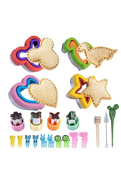 Generic 21PCS Sandwich Cutter maker Set Fruit Cutters Toast bread cutting mold Pancake Maker DIY Cookie Cut