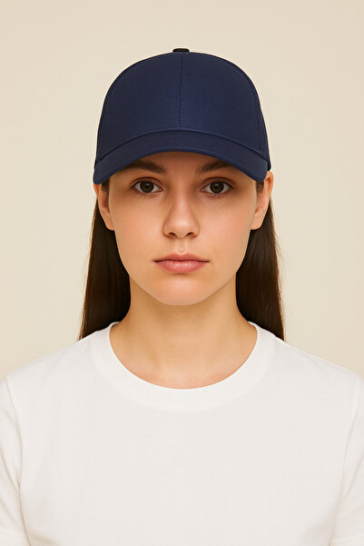 CosmoOutlet Жіноча спортивна кепка з регульованим ременем, однотонна, темно-синя