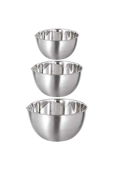 Generic مجموعة أوعية الخلط FAB4HOME، 3 قطع من أوعية الخلط المصنوعة من الفولاذ...