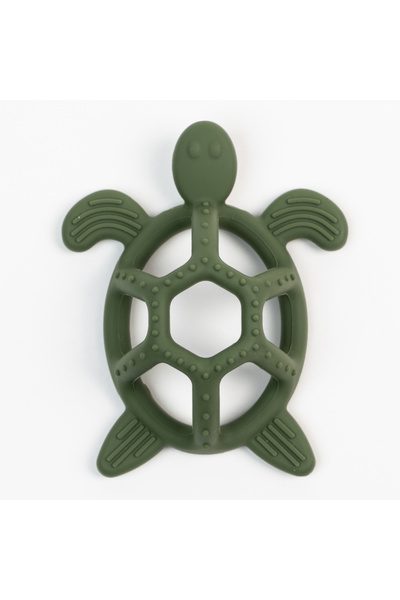 BabySnugg Jucarie Dentitie Silicon, Broscuta Verde