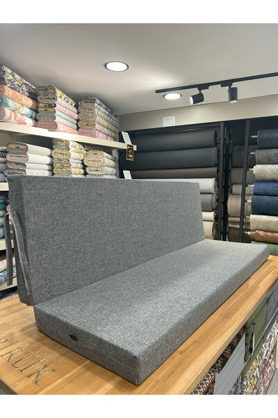 SOWSO KETEN KUMAŞ SALINCAK MİNDERİ 50X165X9 CM FERMUARLI BAĞCIKLI