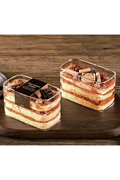 Generic 10 قطع من حاويات الحلوى البلاستيكية الشفافة للاستخدام مرة واحدة من تص...