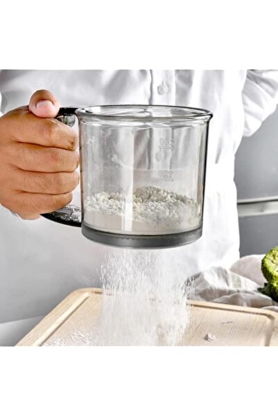 Generic منخل دقيق جوديرن للخبز، شبك ناعم مع تصميم كرنك يدوي، منخل دقيق على شك...